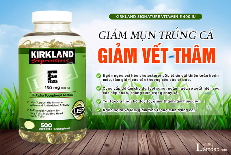 Kirkland Signature Vitamin E 400 IU (268mg x 500 Viên) Có Tốt Không?